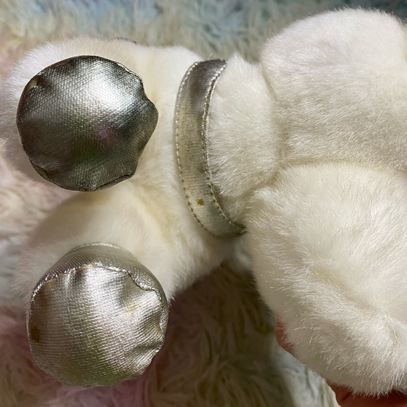 RARE vintage 80s/90s green and off white reindeer plush - Picture 5 of 8